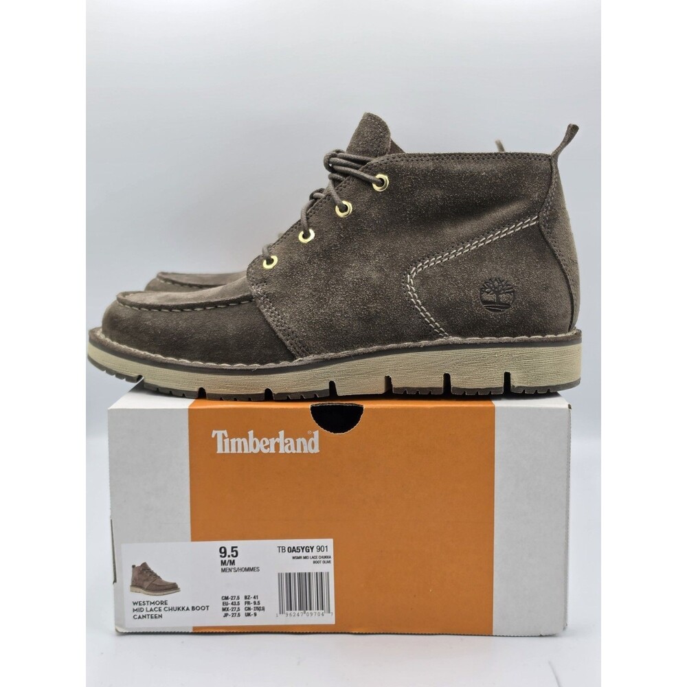 Timberland Westmore Mens Suede Leather Chukka Boots Canteen Moc-Toe Mid Size 9.5